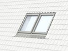 Raccord sur toiture - JUMO J EKJ CK04 S0021E pour combinaison de fenêtres - pose encastrée - pour tuile - larg. 55cm x haut. 98cm Gris