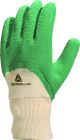 Gants latex sur support jersey - dos aéré - qualité supérieure Vert T9