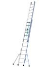 Échelle aluminium coulissante 2 plans 2x12 échelons - haut. 6,95m - Platinium 300 coulisse à corde 2 plans