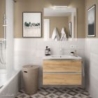 Meuble SPIRIT 800 2 tiroirs métalliques CHÊNE AFRICAIN 797 x 540 x 450 mm