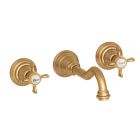 lavabo melangeur mural chambord s/mecanisme a/v up&down vieux bronze