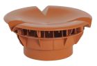 CHAPEAU AERAULIQUE SIMPLE P/VMC DIAMETRE 160 TERRACOTT    - VXS16T