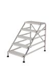 Marchepied aluminium simple MODUL 5 marches - haut. 3,00m