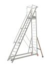 Escalier aluminium de rayonnage 15 echelons - haut. 5,26m