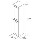 Colonne RENOIR 2 portes sans poignée et fermetures amorties WHITE COTTON