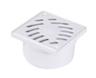 SIPHONNETTE DIAMETRE 40/50 GRILLE PVC 10X10 BLANC - SIHJ10