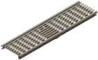Grille à barreaux longitudinaux acier inoxydable, fente 6 mm (profil triangle) LONG 500, LARG 100