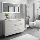 Colonne ALLIANCE 1600 réversible 1 porte avec miroir SBIANCATO 350 x 1600 x 349 mm