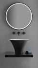 miroir rond diam 60 black touch sensor on/off