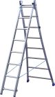 Echelle transformable à base évasée KET2 Centaure - 2 plans - 2 x 8 barreaux