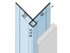 Cornière d'angle sortant en aluminium anodisé sans recouvrement pour plaque - long. 3,00m x ep. 8,5mm