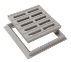 GRILLE DE SOL AVEC CADRE 200 X 200 GRIS CLAIR  - GRC20