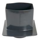 PIED DE CHUTE UNIVERSEL POUR TUBE DE DESCENTE OVATION 105X76 ANTHRACITE  - PCU107A