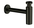 siphon lavabo droit luxe laiton design 35 cm chrome noir