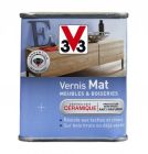Vernis Meubles & Boiseries - Technologie Céramique - Mat blanc patiné - pot de 0,25L - VERNIS MAT BLANC PATINE.250LS