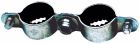 Collier de fixation double isophonique - Acier nickelé - Pour tube Ø14 mm - Sachet de 5 pièces