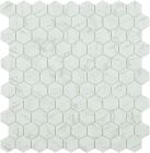 Mosaïque en verre recyclé - 4300 CARRARA GREY MT HEX 35X35MM
