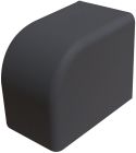CAPUCHON PIVOT PORTAIL NOIR Sachet de 2 - SACHET DE 2 CAPUCHONS pour PIVOT DE PORTAIL  fixé à l'aide résine NOIR
