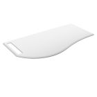 Plan de toilette MAM 900 droite avec porte-serviette SOLID SURFACE pour plan vas