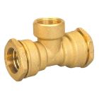 Té à dérivation taraudée laiton Ø25x1/2' - TE FEMELLE LAITON D25x1/2