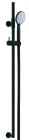 ensemble barre de douche alisso douchette 3 jets black mat