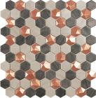 Mosaïque en verre recyclé - MAGIC TREND BLEND HEX 35X35MM