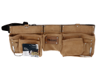 Poche à outils cuir et daim - 9 poches
