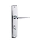 Ensemble poignée de porte Démeter chrome 195 mm à condamnation