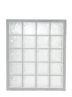 Panneau en brique de verre standard 198 n°45 - long. 107cm x haut. 87cm x ep. 8cm