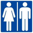 SIGNALISATION EXTERIEURE ET INTERIEURE - TOILETTES HOMMES FEMMES 200x200mm