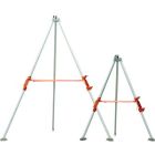 TRÉPIED TÉLESCOPIQUE AVEC ANNEAU D'ANCRAGE+PLATINES - 1,45 À 2,15 M Taille Ajustable Aluminium