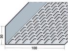 Profilé de ventilation en L, perforation rectangulaire aluminium Naturel Section ventilation 393 cm² / ml