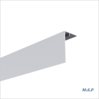 Couvercle Angle Alu mâle 90x50 en 3ml Blanc