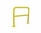 Barrière de sécurité acier avec platine - tube Ø40mm - jaune