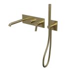 FACADE MITIGEUR BAIN DOUCHE 2 SORTIES PIEGA OR BROSSE