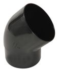 COUDE ESTHETIQUE INTERIEUR TUBE MALE/FEMELLE 45° DIAMETRE 100 NOIR - CT4GT1N