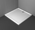 Receveur de douche resine de synthese OLYMPIC N blanc carre - long. 80cm x larg. 80cm