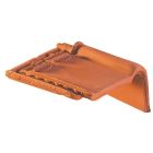 Tuile de rive a rabat droite a emboitement terre cuite Monopole N°1 Flamme Rustique - long. 29,9 cm