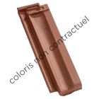 Demi tuile terre cuite Standard 14 Vieilli masse - long. 43 cm x larg. 13,5 cm