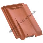 Tuile de ventilation terre cuite H10 Noir brillant - long. 46,5 cm x larg. 30,4 cm