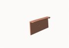 Rive individuelle gauche terre cuite Plate Stretto Flamme rustique