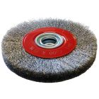 BROSSE CIRCULAIRE AVEC BAGUES D.200X20X32 FILS ONDULES INOX