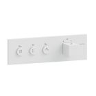 FACADE THERMO UP HORIZONTALE THERMOSTATIQUE 3 SORTIES QUADRI WHITEMAT