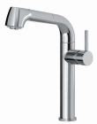 evier premium unic haut avec douchette bi-jets chrome
