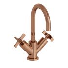 LAVABO CROSS ROAD MELANGEUR MONOTROU + Vidage OR ROSE