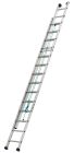 Échelle aluminium coulissante 2 plans 2x17 échelons - haut. 9,47m - Coulisse à corde 2 plans pompiers