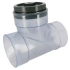 TE VISITE DE CHUTE EAU PLUVIALE SIPHOIDE FEMELLE/FEMELLE D160 TRANSP - AKG2ZTR