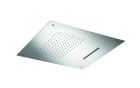 pomme de douche plafond encastre 50cm carree pluie+cascade 100 % inox