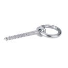 Anneau d'écurie à vis à bois acier zingué Longueur 80 mm