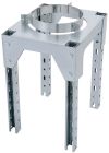 SUPPORT TELESCOPIQUE GALVA HAUTEUR 500 MM DOUBLE PAROI Ø153